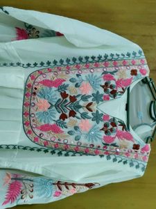 soft georgette floral embroidered kurta set 🌹❤️