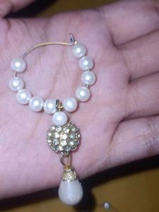 Pearl &amp; Rhinestone Drop Earrings