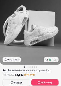 Red Tape White Sneakers (RSL0465) – UK 10