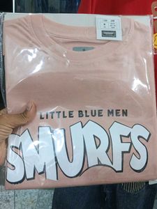 Smurfs Graphic Tee - Light Pink