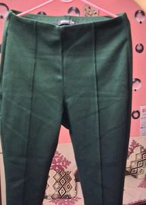 Green Polyester Bottom Wear