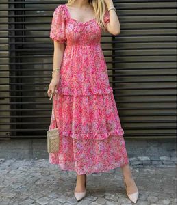 Pink Flare Maxi Dress