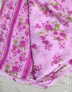 Pink Floral Saree 🌺