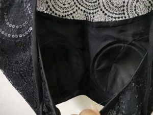 Black  Padded Net Blouse