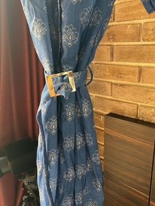 Blue Printed Jumpsuit