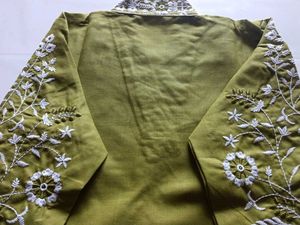 Chikankari Style Embroidered Kurta Set