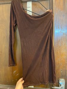One Shoulder Ribbed Bodycon Dress