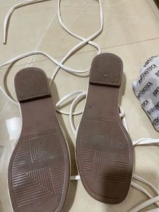 Strappy Tie-Up Flat Sandals