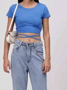 Tie Up Blue Top