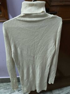 Cream Turtleneck Sweater