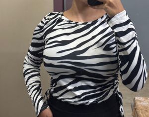 Animan Print Drawstring Top