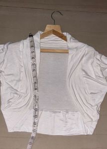 White Cropped Cardigan