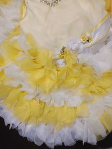 Yellow White Flower Dress