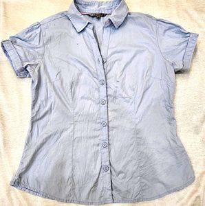Cute Light Blue Button-Up Shirt