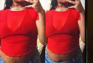 Red Mesh Top