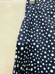 De Facto Navy Polka Dot Skirt
