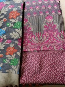 Unstitched Suit With Top Bottom And Dupatta