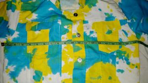 Baesd Tie&amp;Dye Denim Jacket💛💙✨