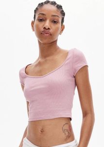 H&amp;M Divided Pink Ribbed Crop Top