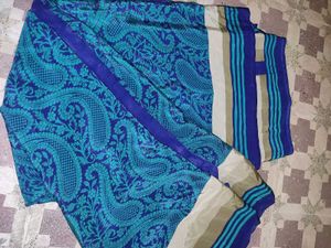 School Crape Saree
