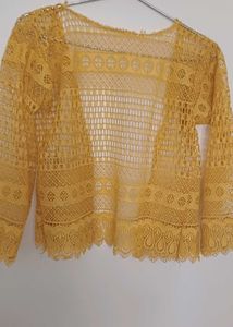 Yellow Lace Shrug