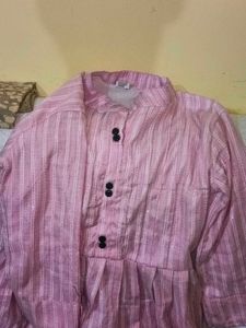 Pink Striped Fabric