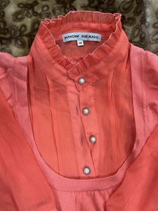 Elegant Coral Top