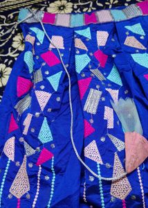 heavy blue skirt
