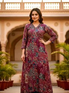 Floral Print Anarkali Kurta