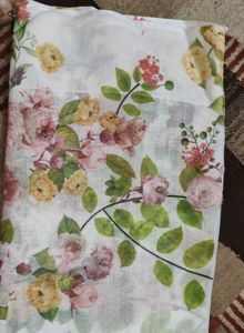 Floral Saree With Stiched Blouse
