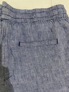 H&amp;M Blue Linen Blend Trousers