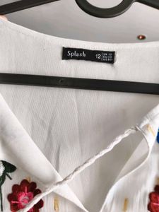 Boho Embroidered White Maxi Dress