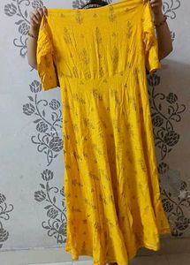 Yellow Embroidered Kurta
