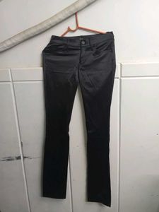 Mango Brand Leather Pant