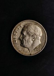 ONE DIME of U. S. A 1989
