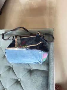 Denim Patchwork Handbag