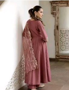 Elegant Mauve Anarkali Kurta Set