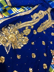 Royal Blue Diamond Kurti Heavy