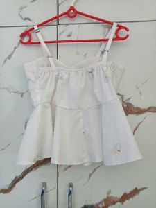 White Sleeveless Top