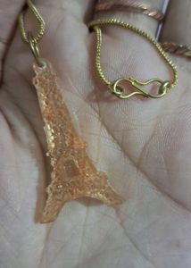 Eiffel Tower Jewelry Set | Rose Gold flakes resin