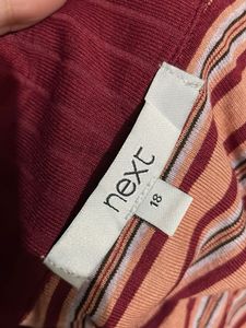 NEXT Oversized shirt Striped Long Sleeve Dress