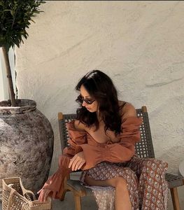 Shein Sexy Brown Top