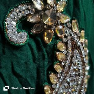 New green embellished Designer Lehenga Choli.