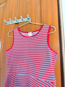 Striped Sleeveless Casual Dress