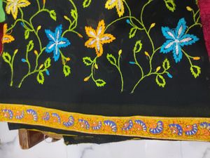 Beautiful Siffon Saree Thread Work