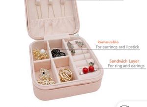 Pink Portable Jewelry Box