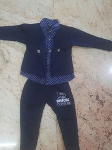 Dark Blue Coat Set Fits From 1yr To 2yrs