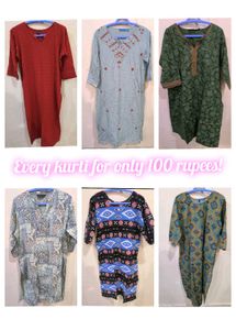 Set of 6 kurtis in size 40. Each kurti for 100!