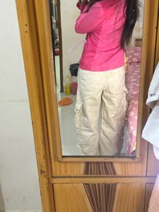 H$M brand new Cream cargo pant….