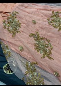 Embellished Peach Dress hand patches